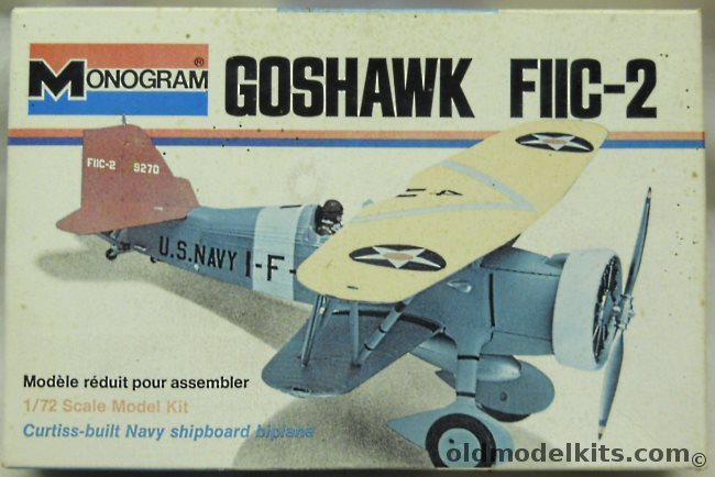 Monogram 1/72 Curtiss Goshawk F11C-2 - (F11C2) White Box Issue, 6796 plastic model kit